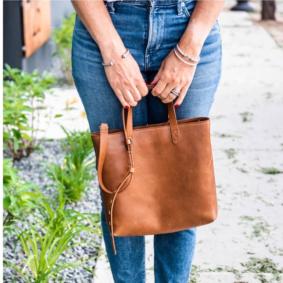 Madewell Handbags - MADEWELL The transport Zip-top crossbody English saddle